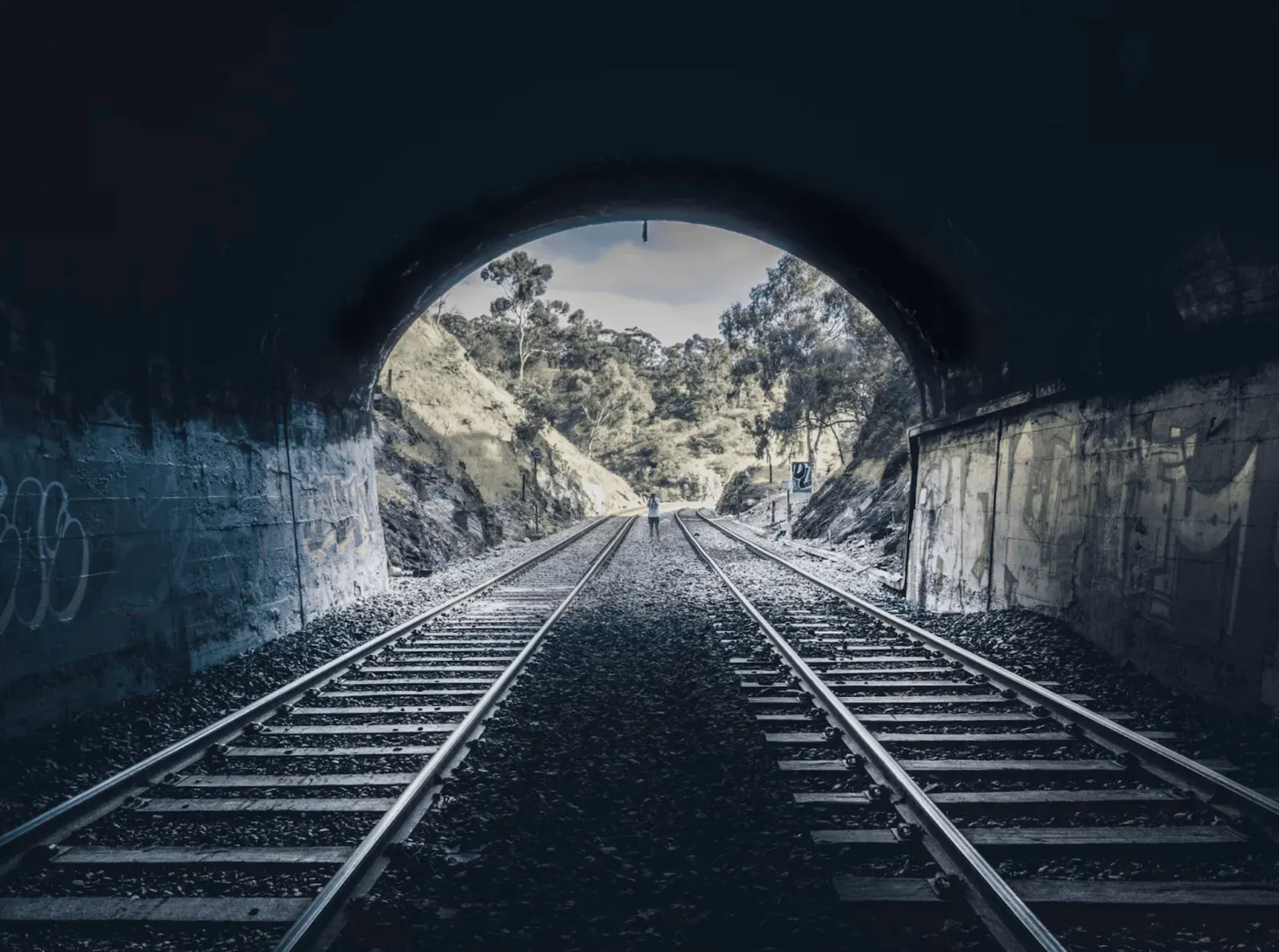 Aufnahme der Öffnung eines Tunnels in Australien