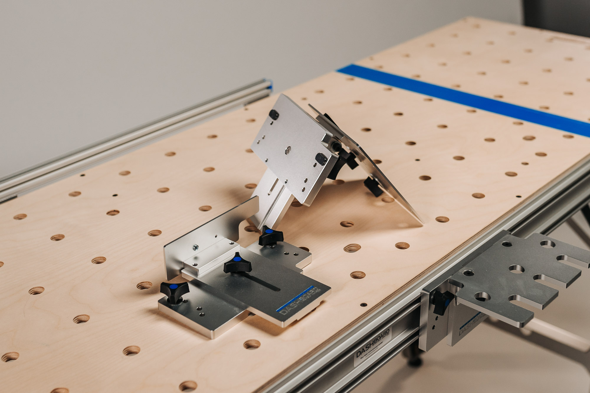 Guide Rail Brackets on a work bench