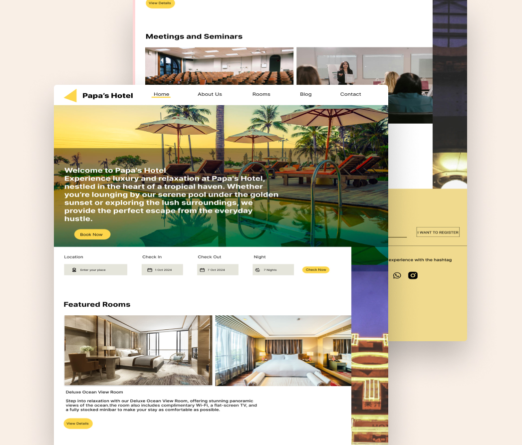 A mockup of a project