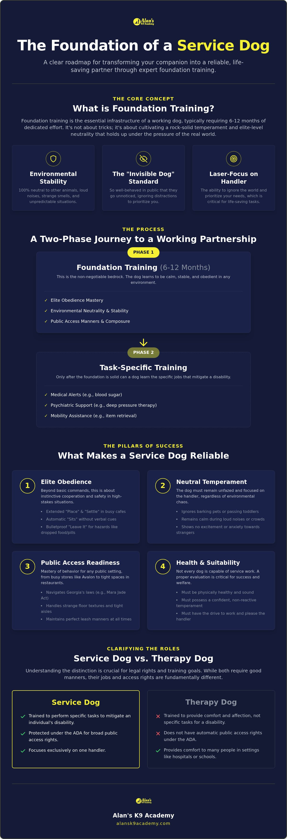 Service dog foundation training North Atlanta