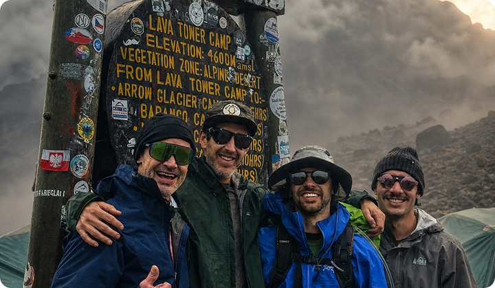 Some of the group before the acclimatization climb