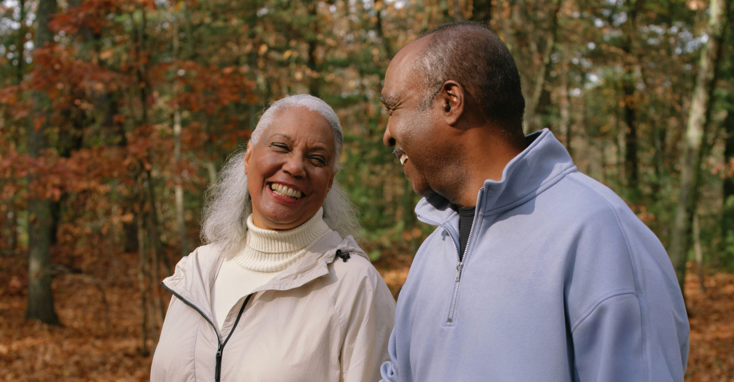 An older couple outdoors