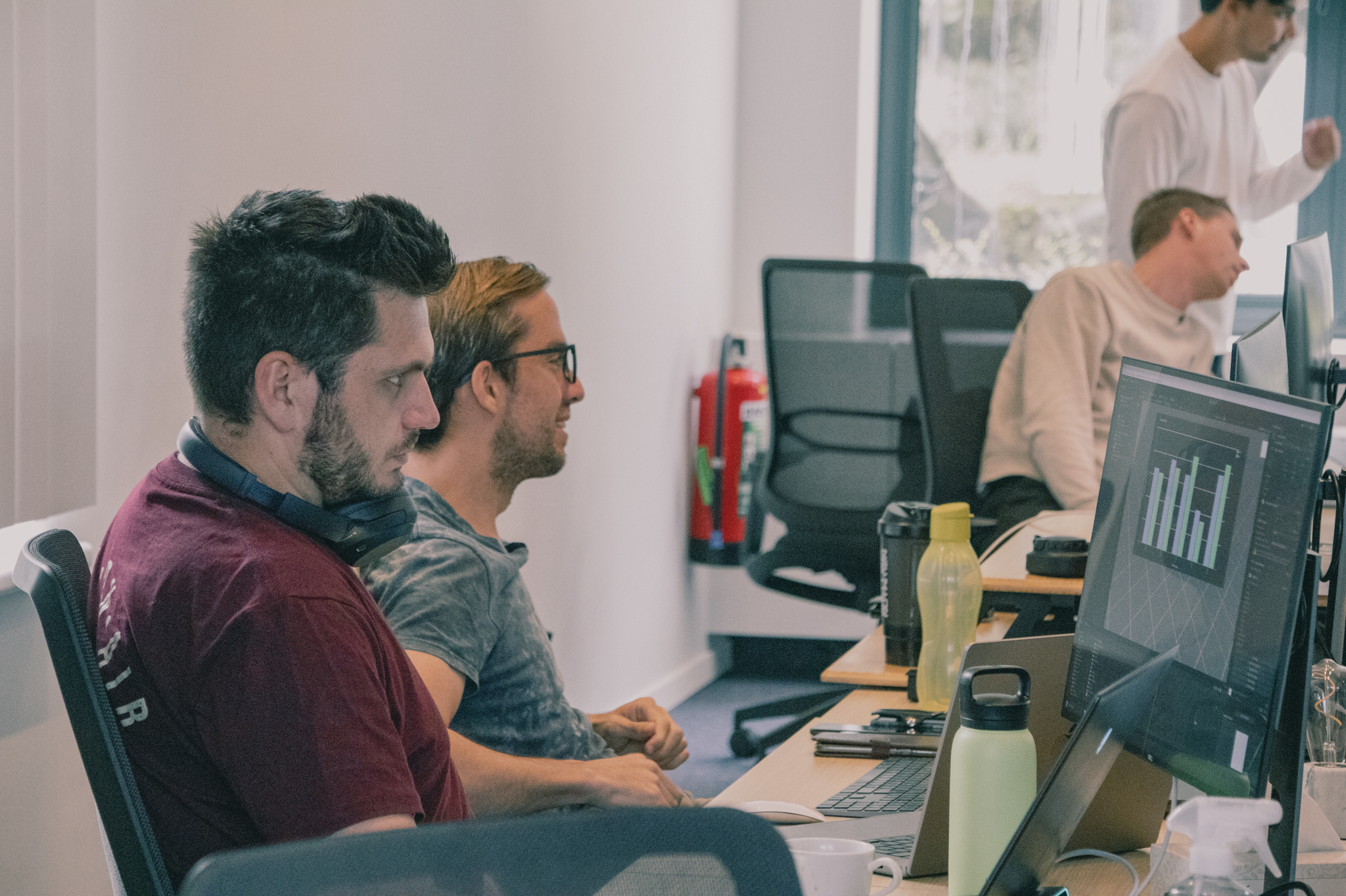 Stijn de Vrij aan het werk