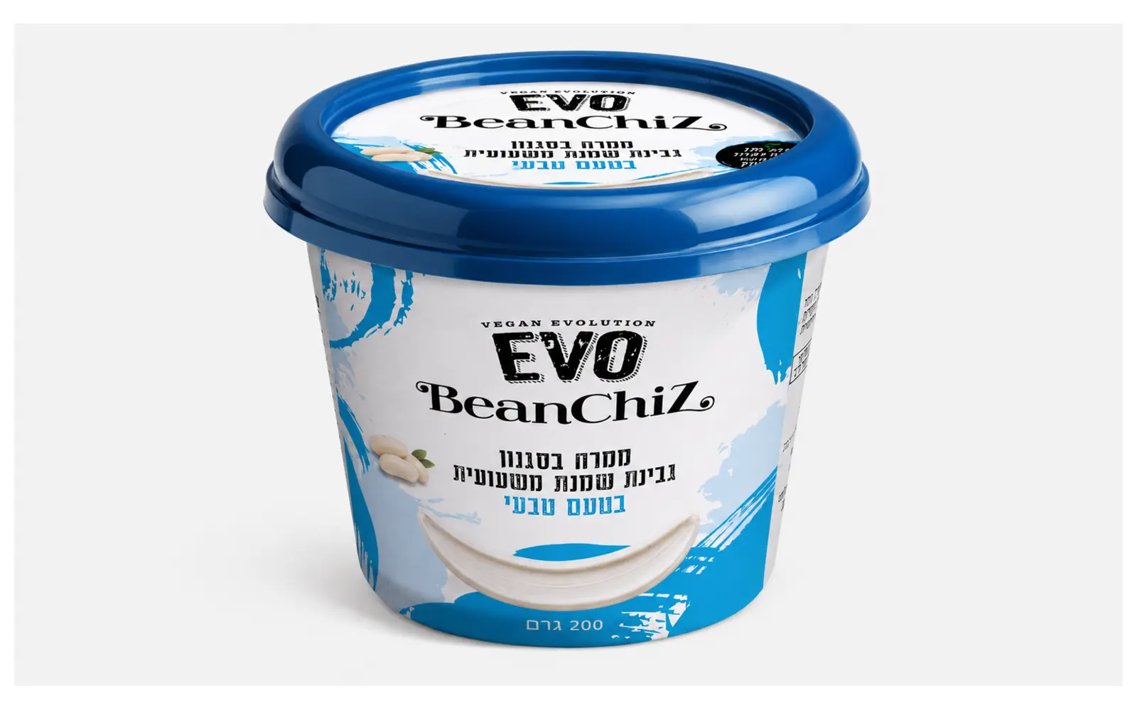 ממרח BeanChiZ טבעוני על בסיס שעועית לבנה בטעם טבעי