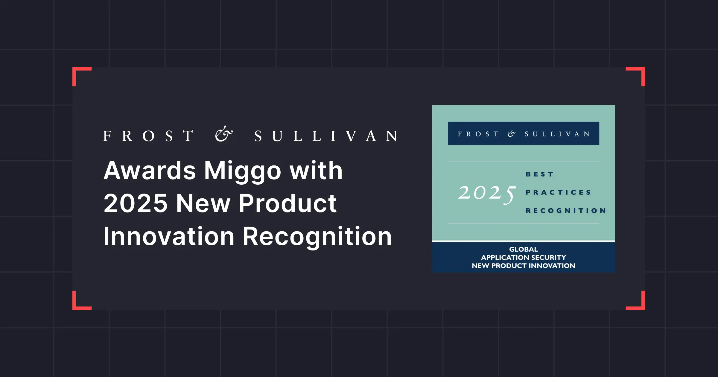 2025 Frost & Sullivan New Product Innovation Recognition Banner Image