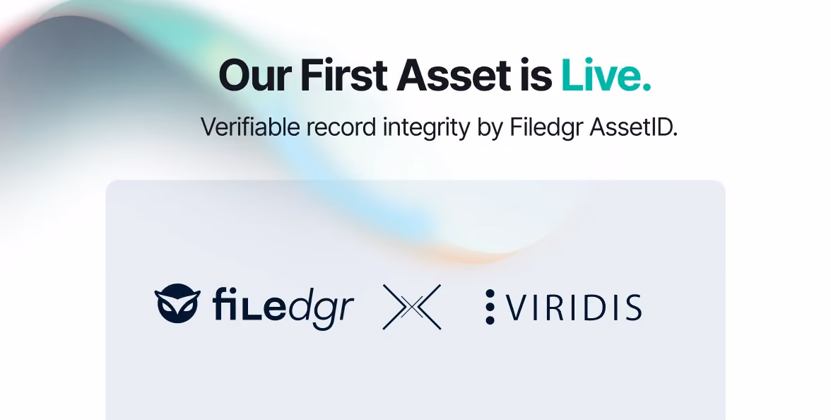 Proof for Tokenized Investments: VIRIDIS Issues VIA Security with Filedgr AssetID
