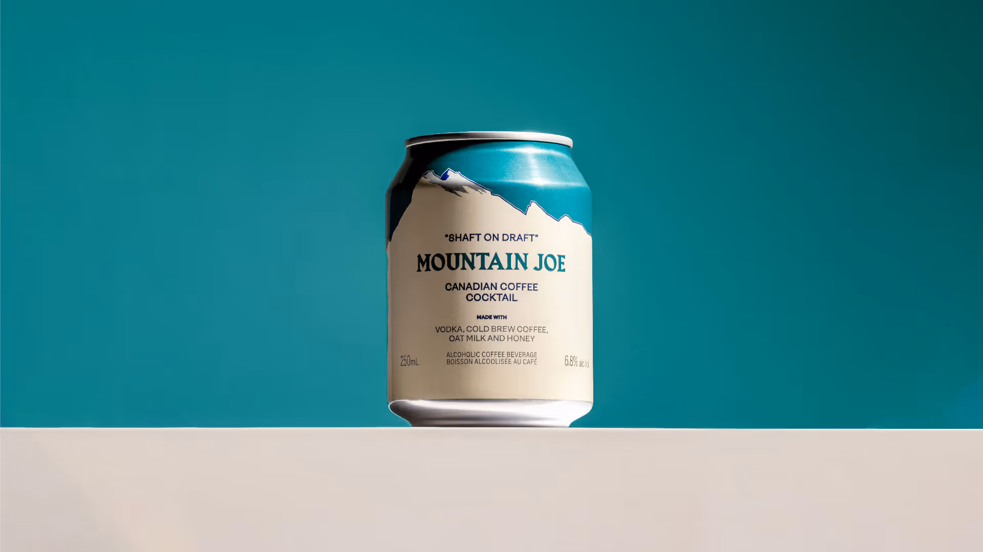 Mountain Joe cocktail packaging design Banff Rockies can 