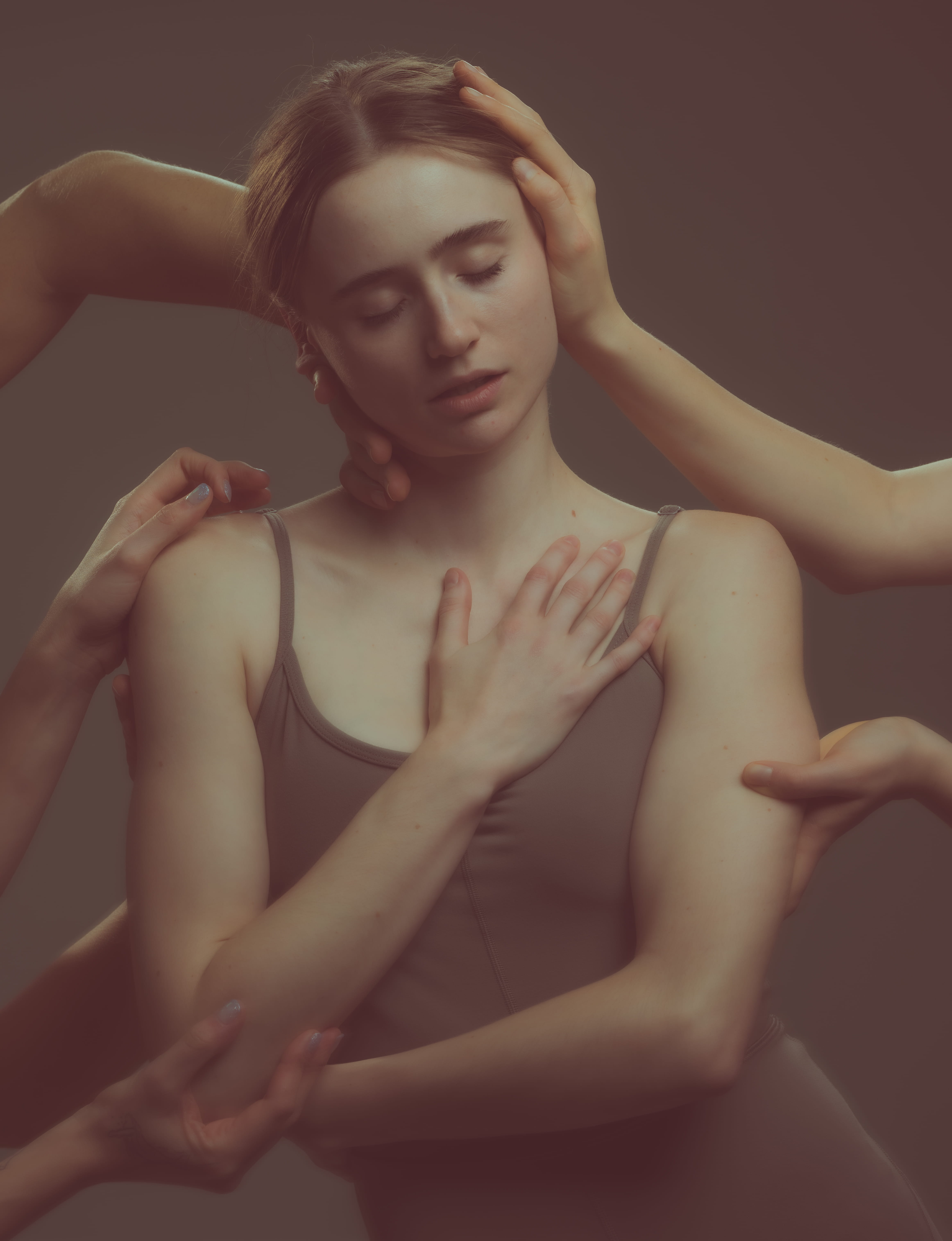 image of author with book collection