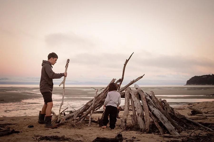 Driftwood Fort Building at Fort Stevens State Park: Rediscover Your Inner Explorer