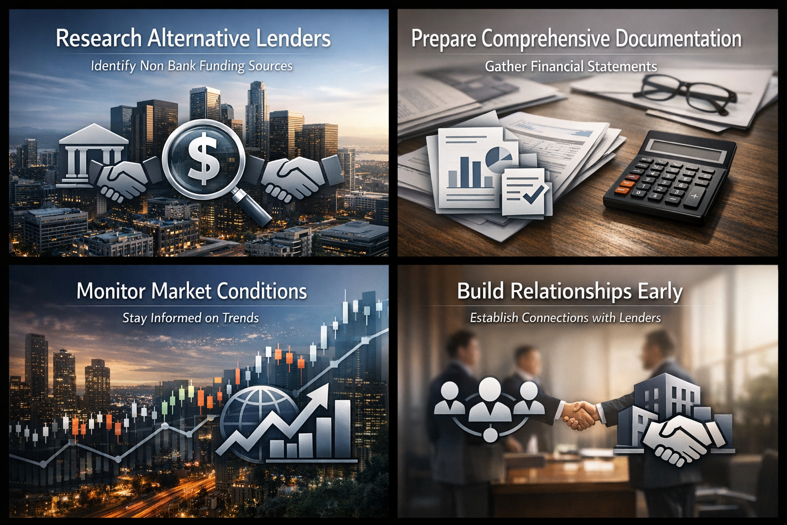 Steps to leverage private credit expansion include researching lenders, preparing documentation, monitoring market conditions, and building relationships.