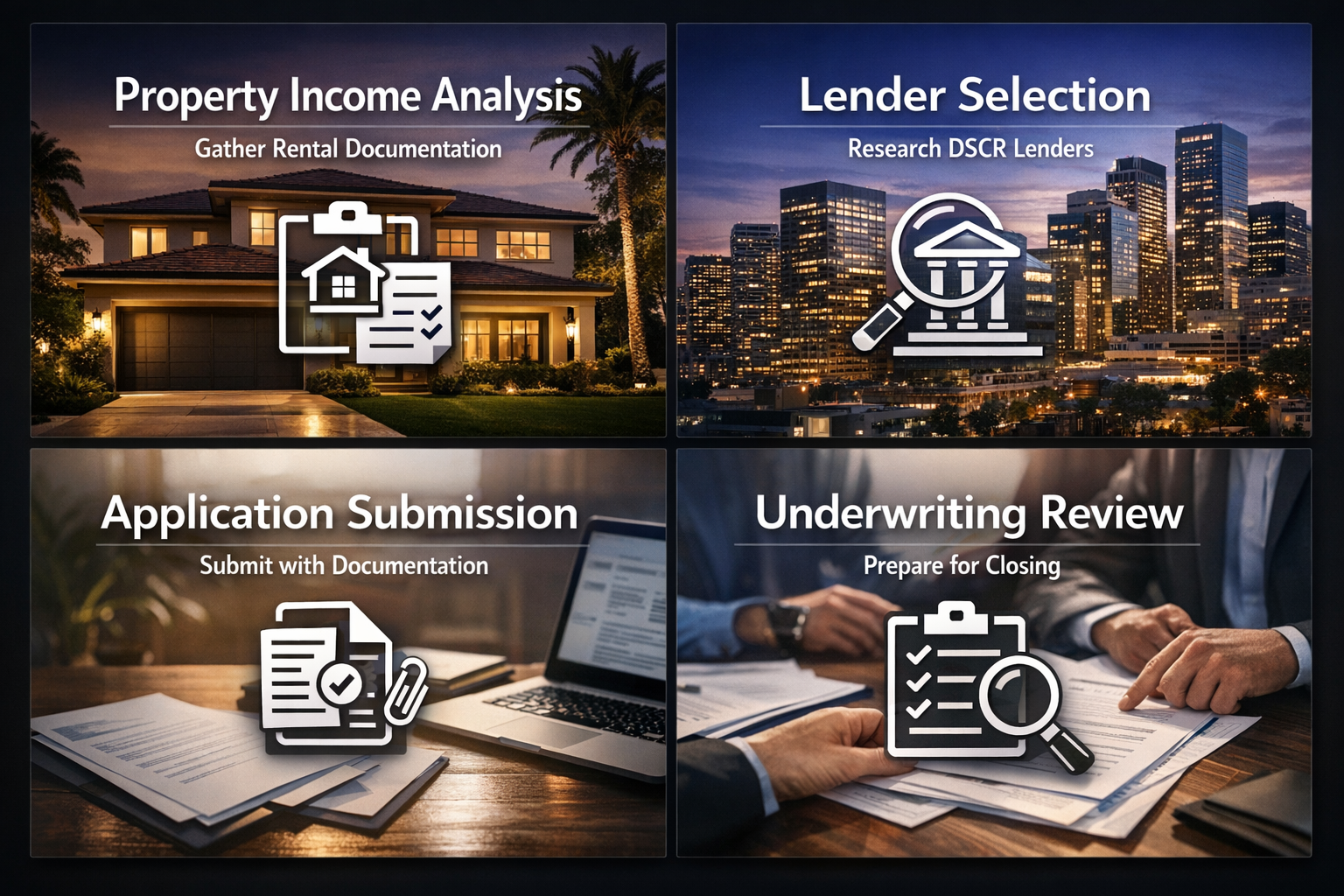 Step-by-step refinancing process without tax returns including income analysis, lender selection, application submission, and underwriting review.