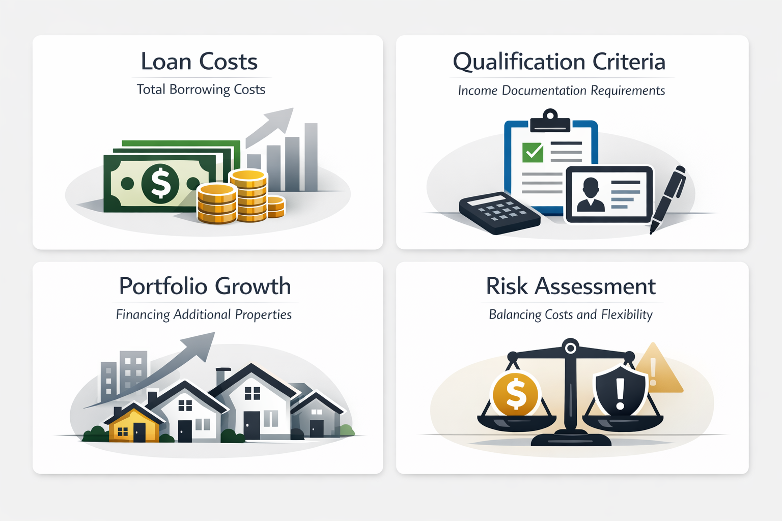 Step-by-step loan comparison process for evaluating DSCR and conventional loans, focusing on costs and requirements.