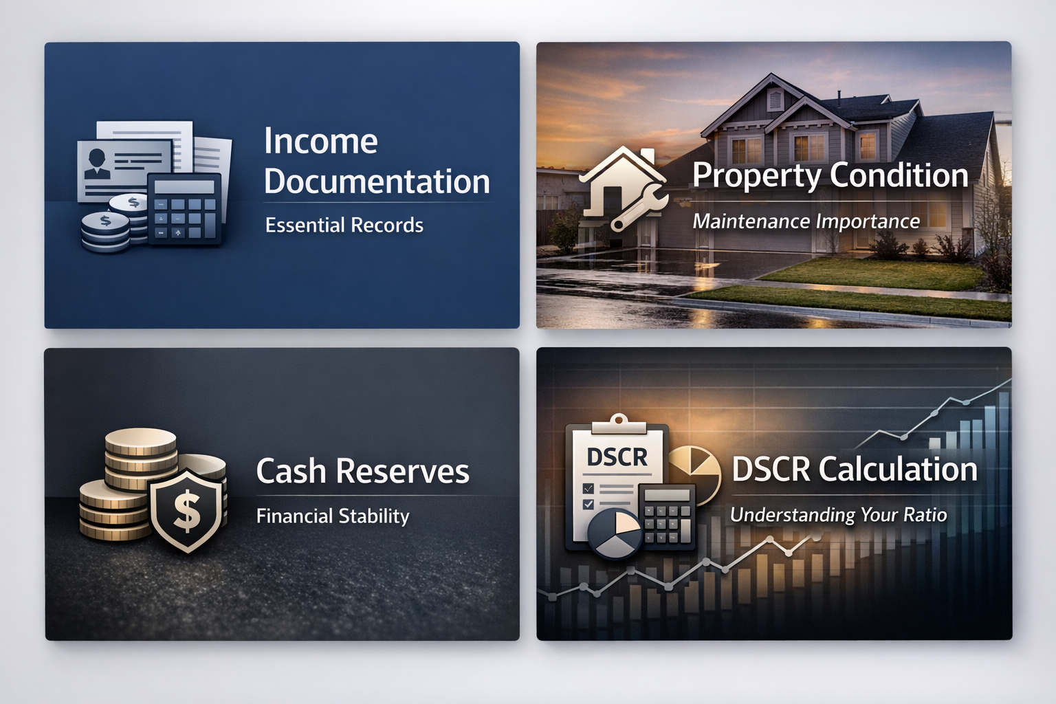 Steps to maximize DSCR loan approval odds including income documentation, property condition, cash reserves, and DSCR calculation.