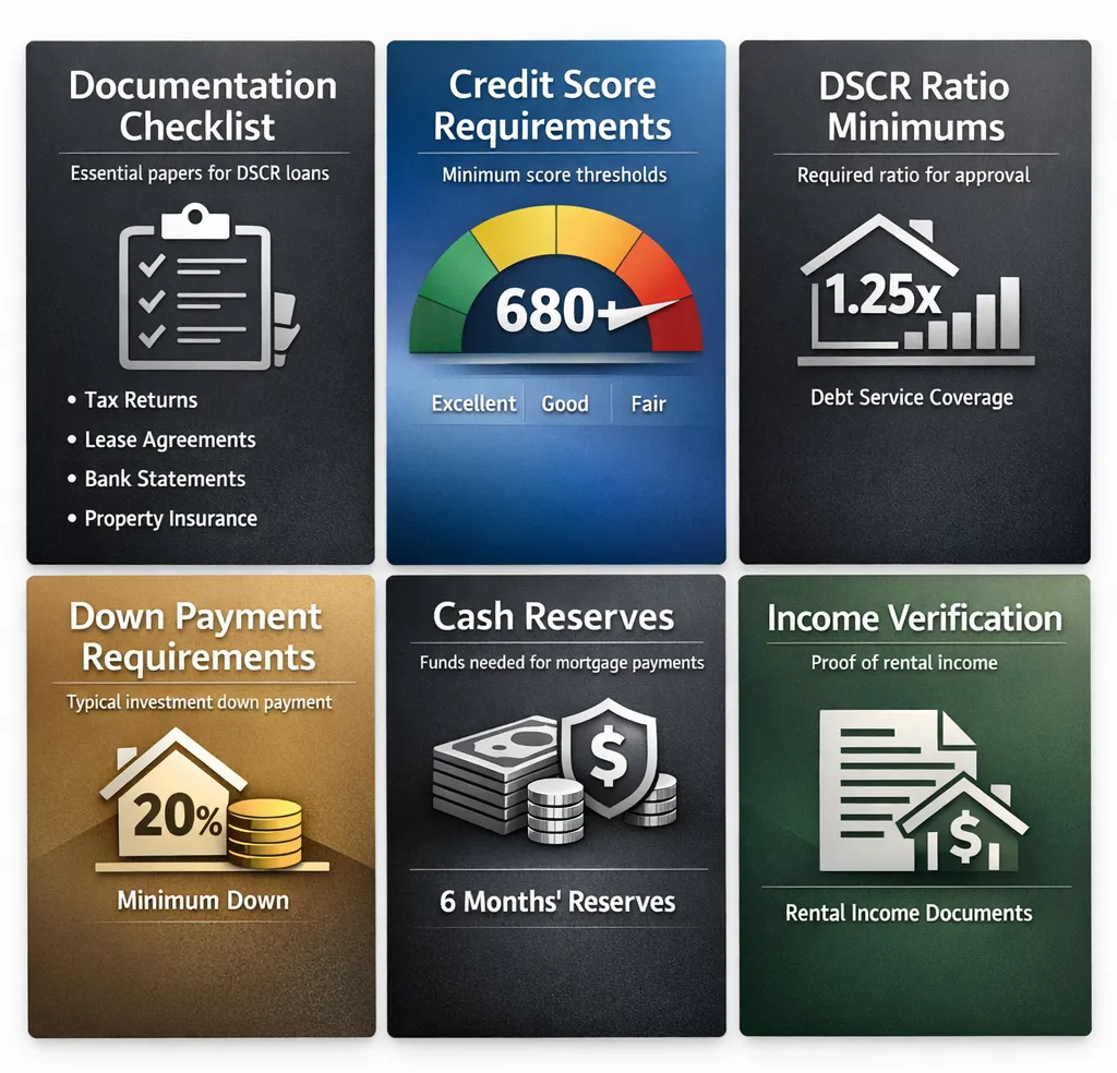 DSCR loan documentation checklist infographic