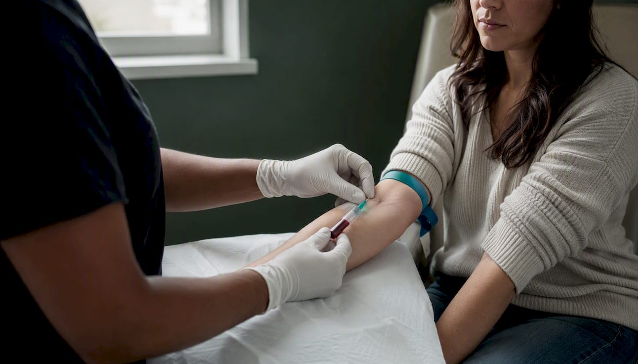 Blood draw for hormone testing
