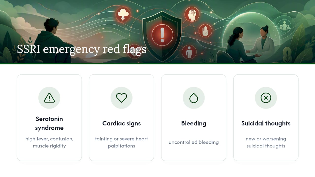 Red Flags: When SSRI Side Effects Need Emergency Care — overview diagram