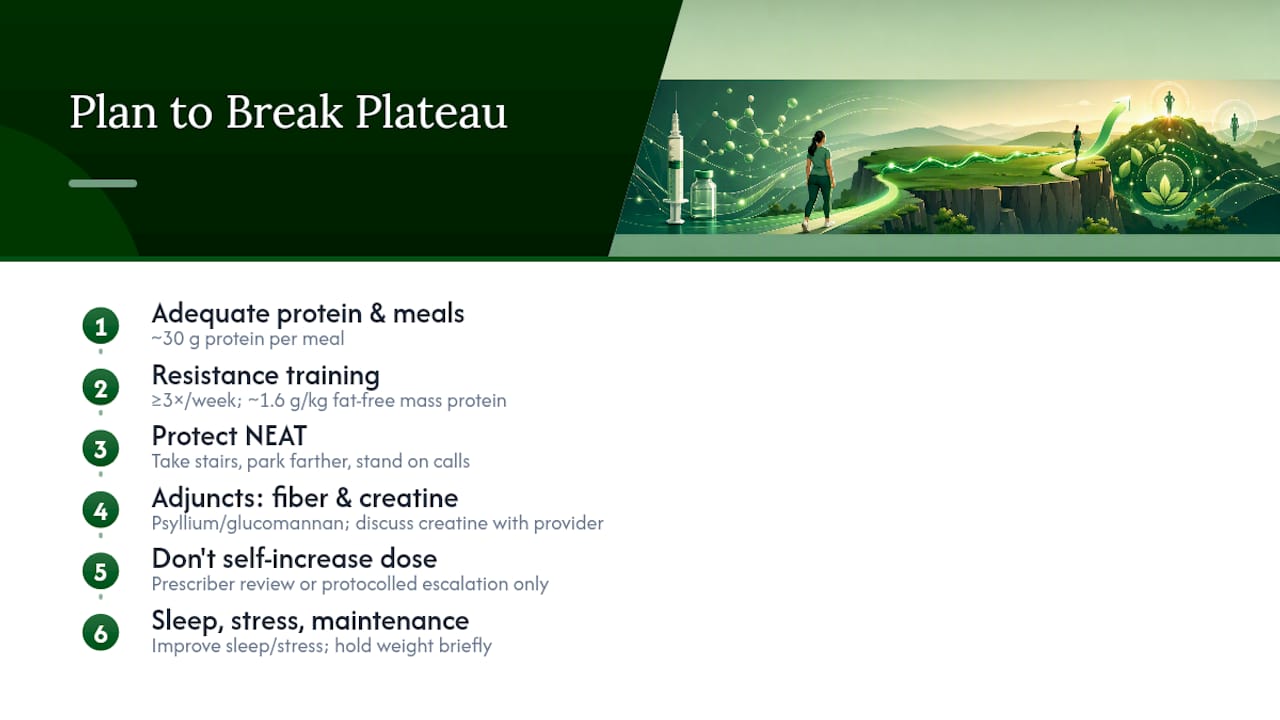 Clinician-guided plan for breaking plateau