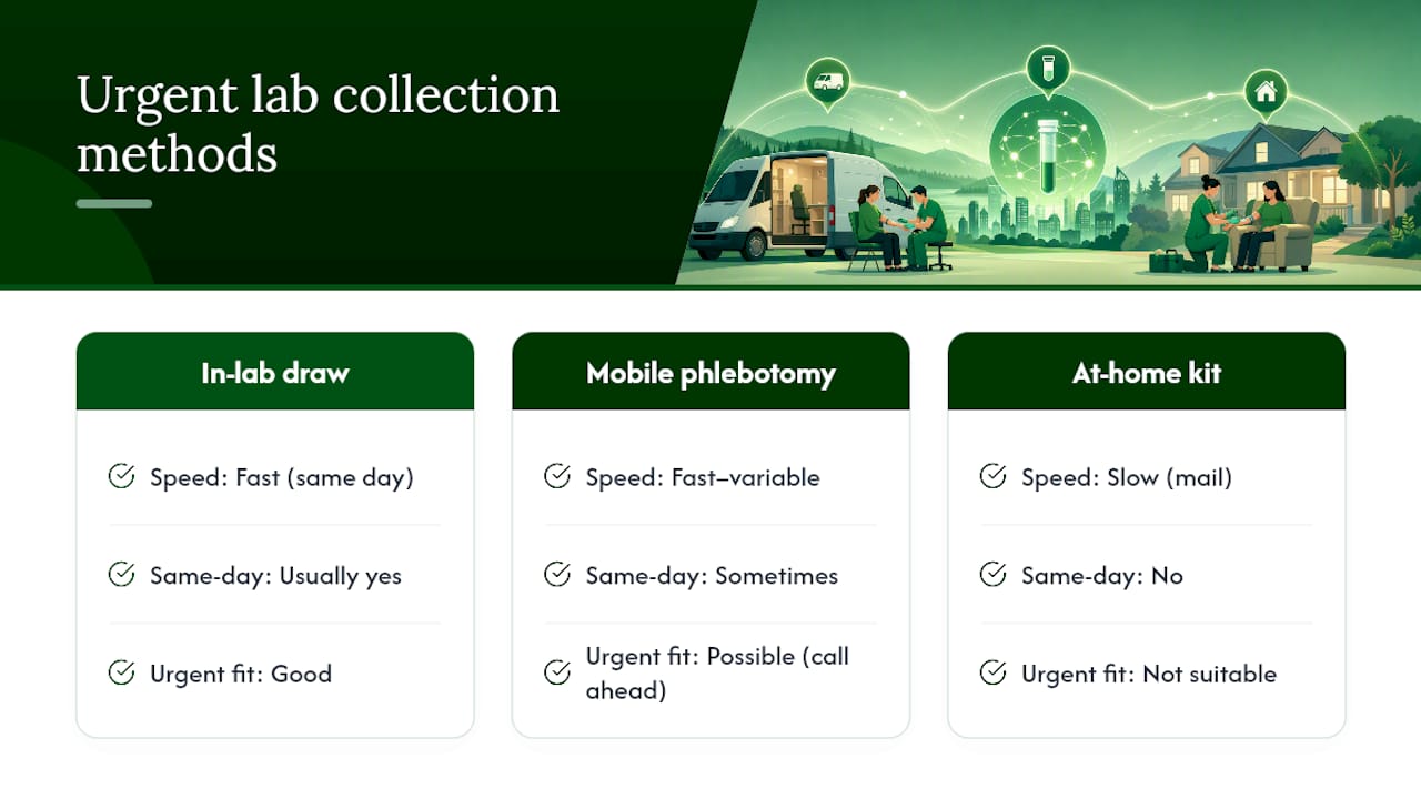 Comparison of three lab collection methods
