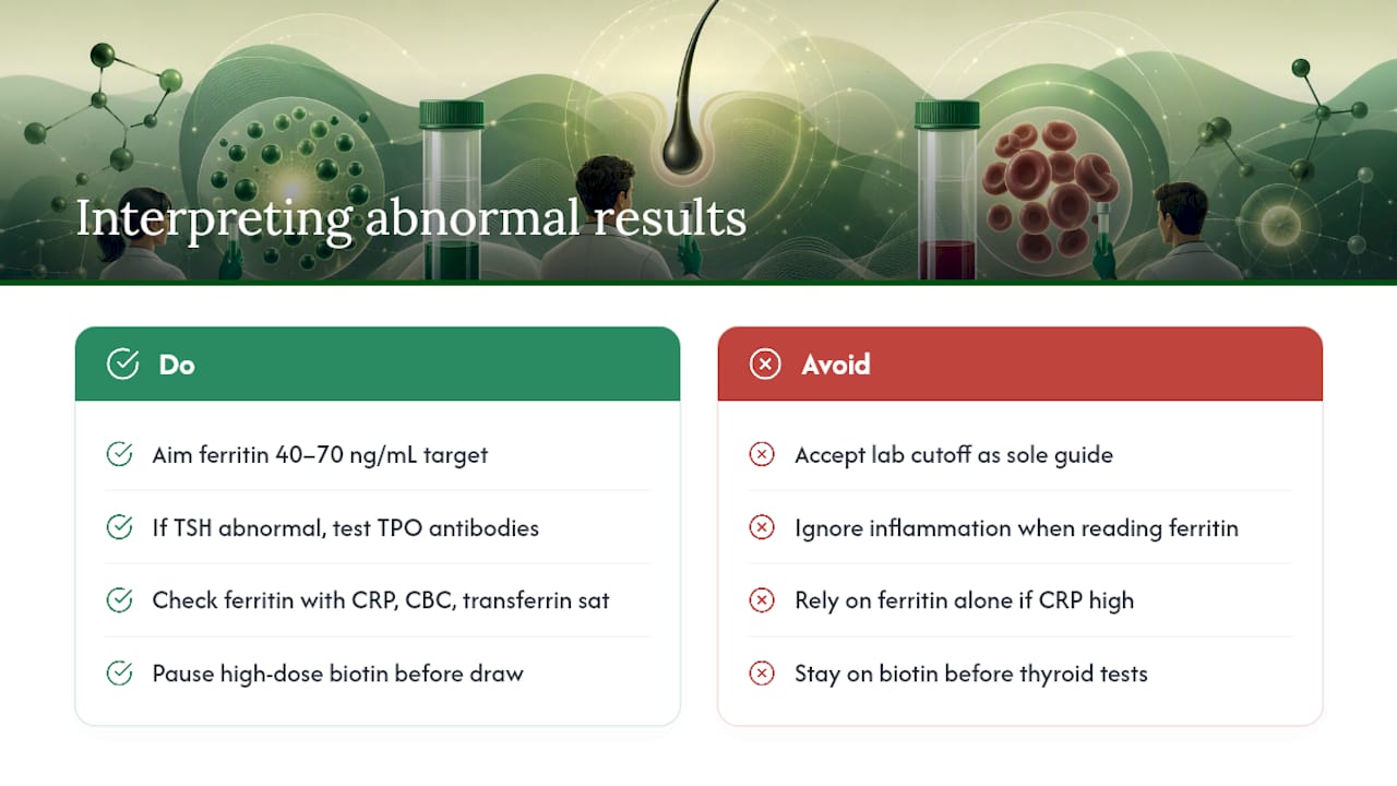 What Do Abnormal Hair Loss Lab Results Actually Mean? — overview diagram