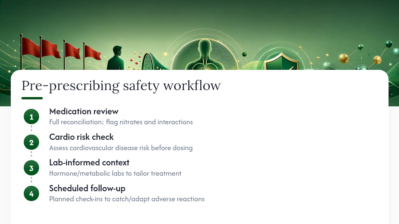 Four-step PDE5 safety screening workflow