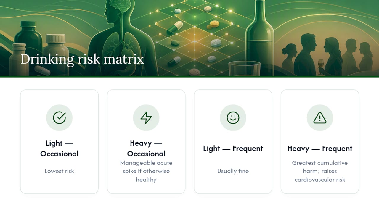 Alcohol quantity and frequency risk matrix