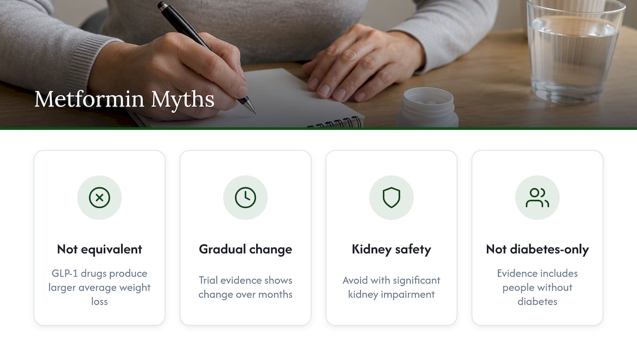 Common Misconceptions About Metformin for Weight Loss — overview diagram