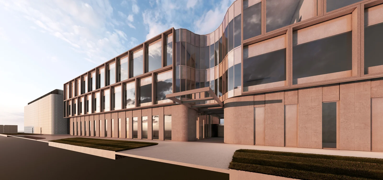 Aerial view of proposed hyperscale data centre campus in the Mamre Road Precinct Western Sydney