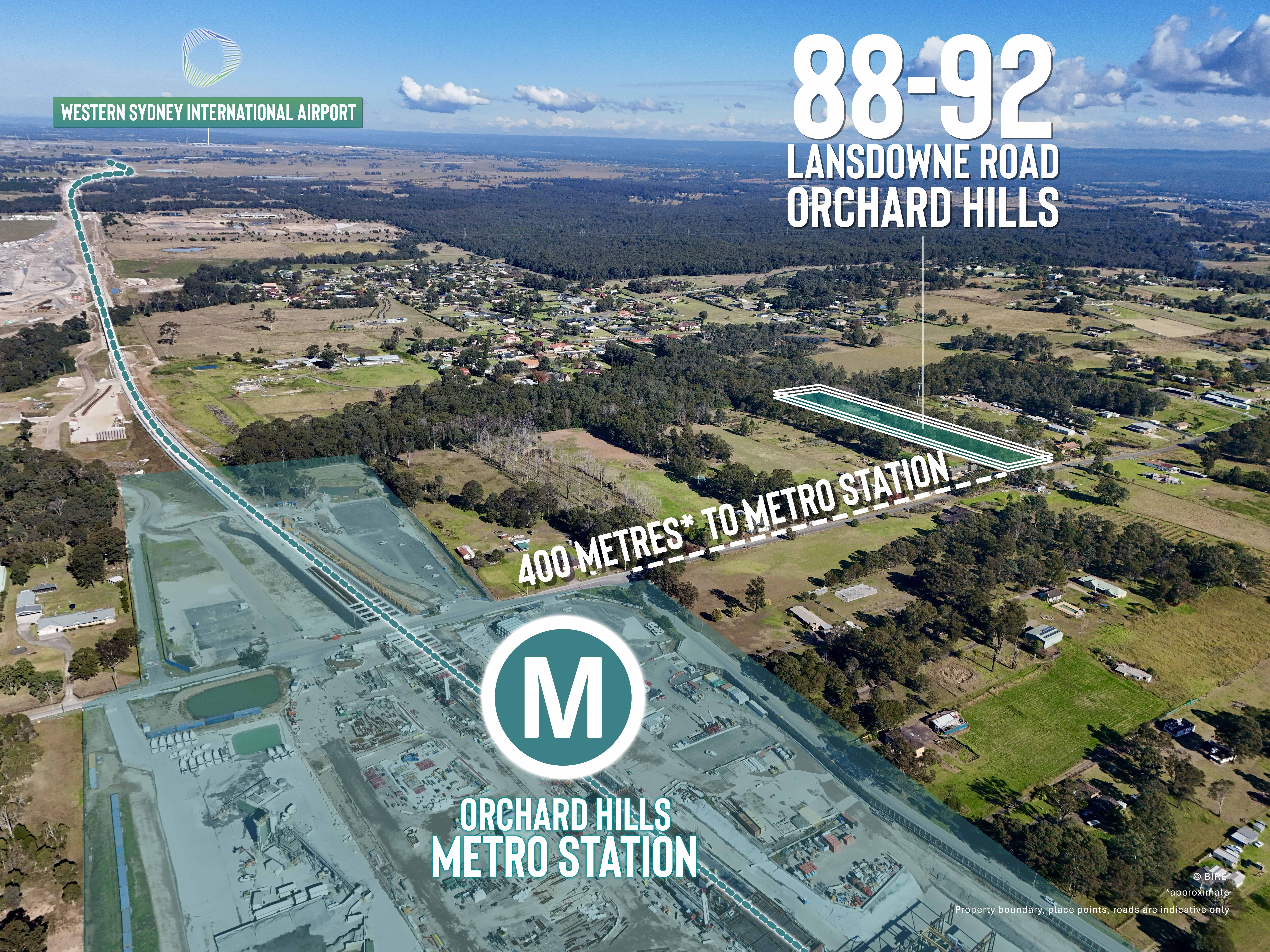 88-92 Lansdowne Road Orchard Hills acreage land for sale near future metro station