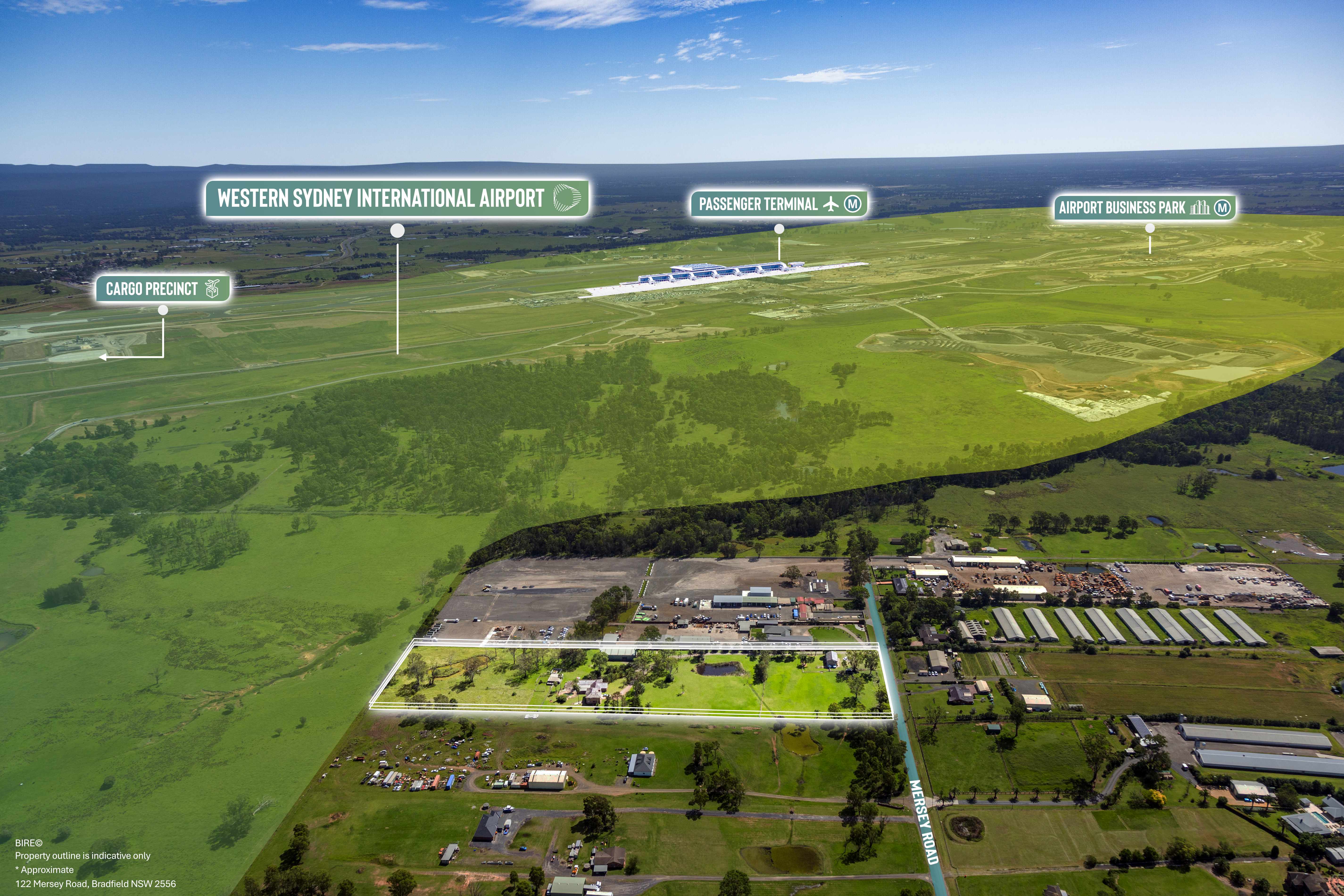 122 Mersey Road Bradfield 4 hectare Enterprise-zoned industrial land adjoining Western Sydney International Airport