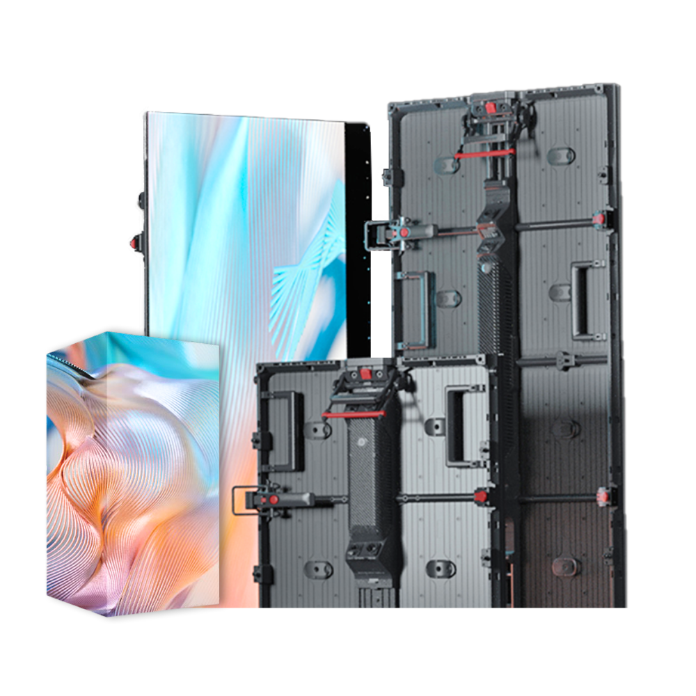Half panel, full panel front and back, and curved Graphite LED Panels