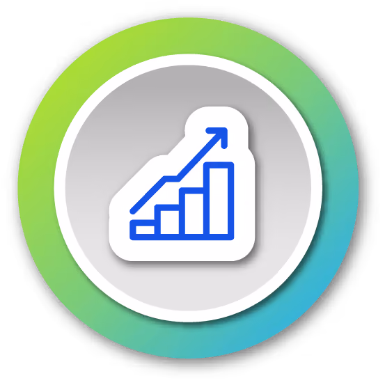 Rising graph icon