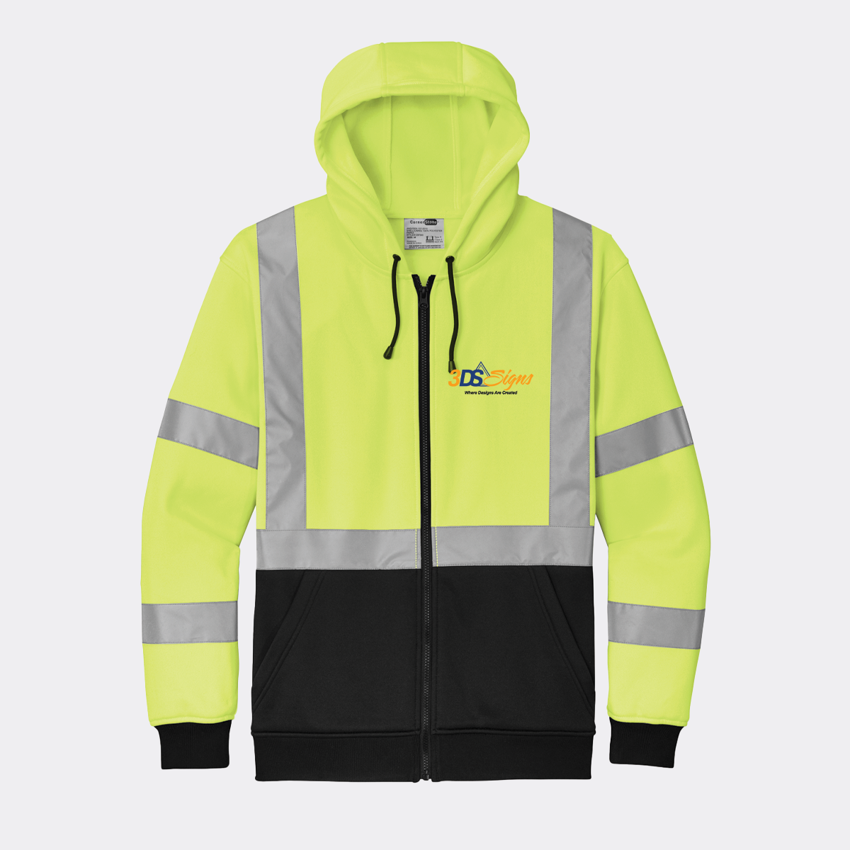 Safety Hoodie - Heavy-Duty Fleece Full-Zip Hoodie - CSF300