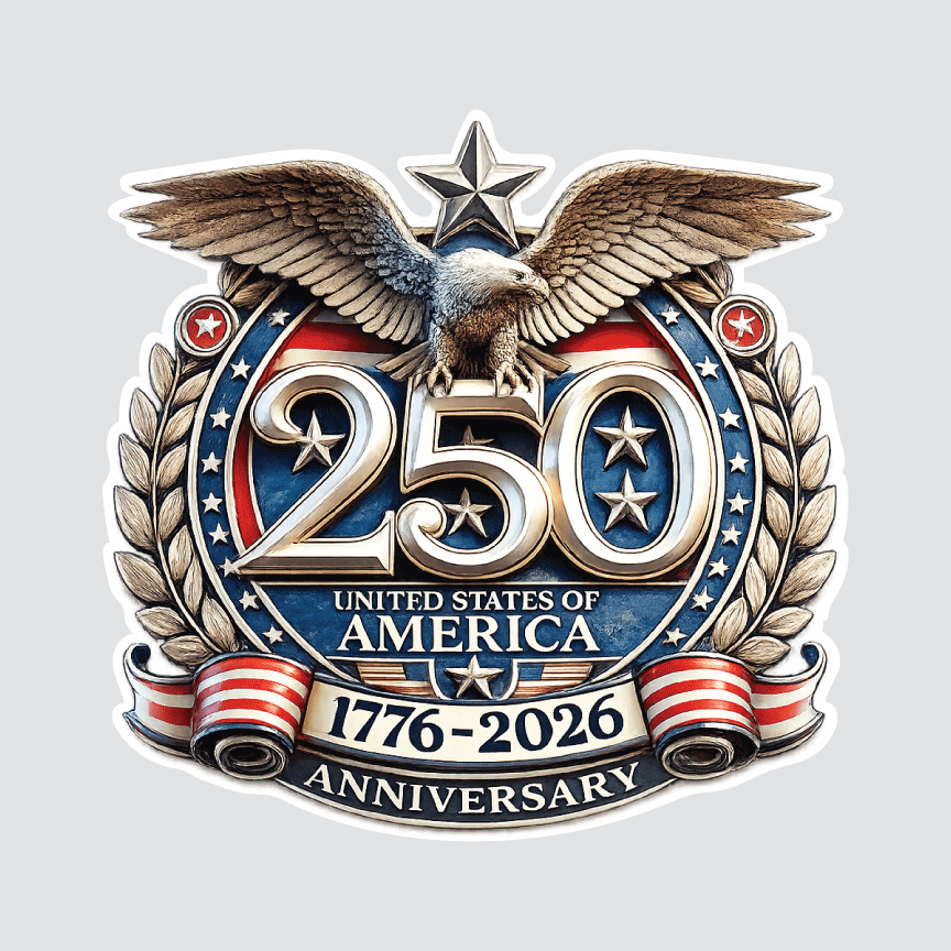250th Anniversary Sticker -