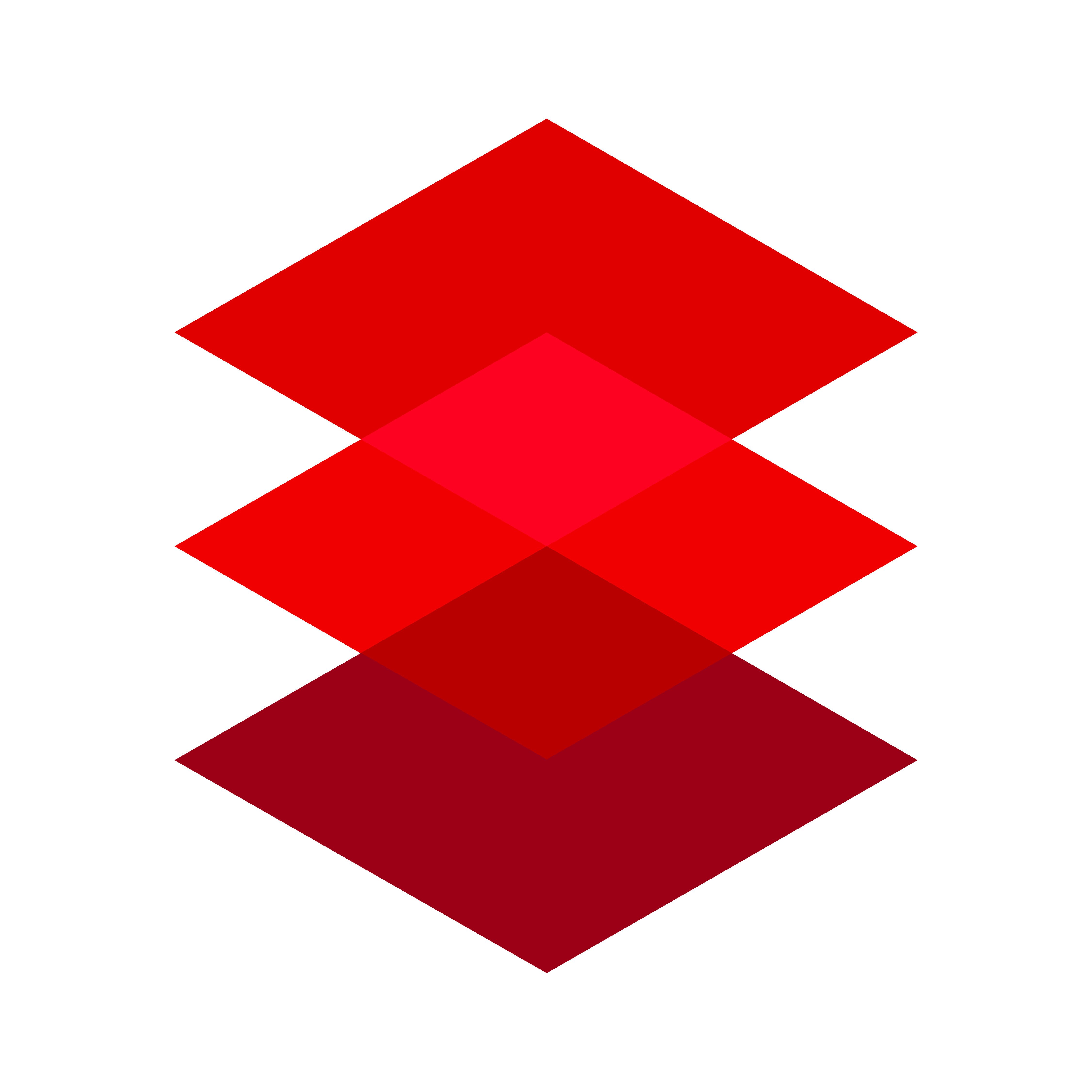SmartMedia Technologies Logo consisting of 3 overlapping diamonds of different shades of red