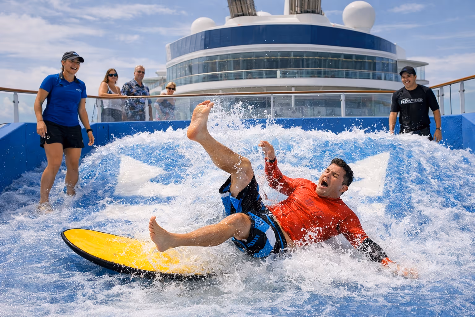 The Flowrider is dangerous and injuries occur often - cruise passenger injury is your flowrider injury guide 