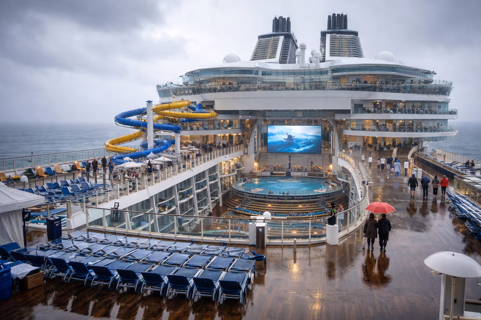 Oasis of the Seas cruise ship deck and high traffic areas where passenger injuries may occur