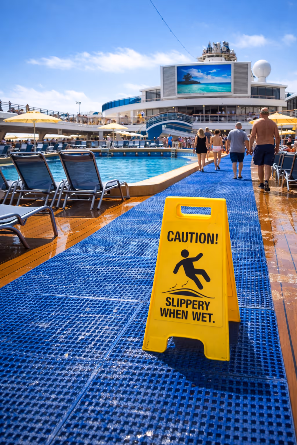 Brilliance of the Seas Radiance Class cruise ship deck and slip hazard environment