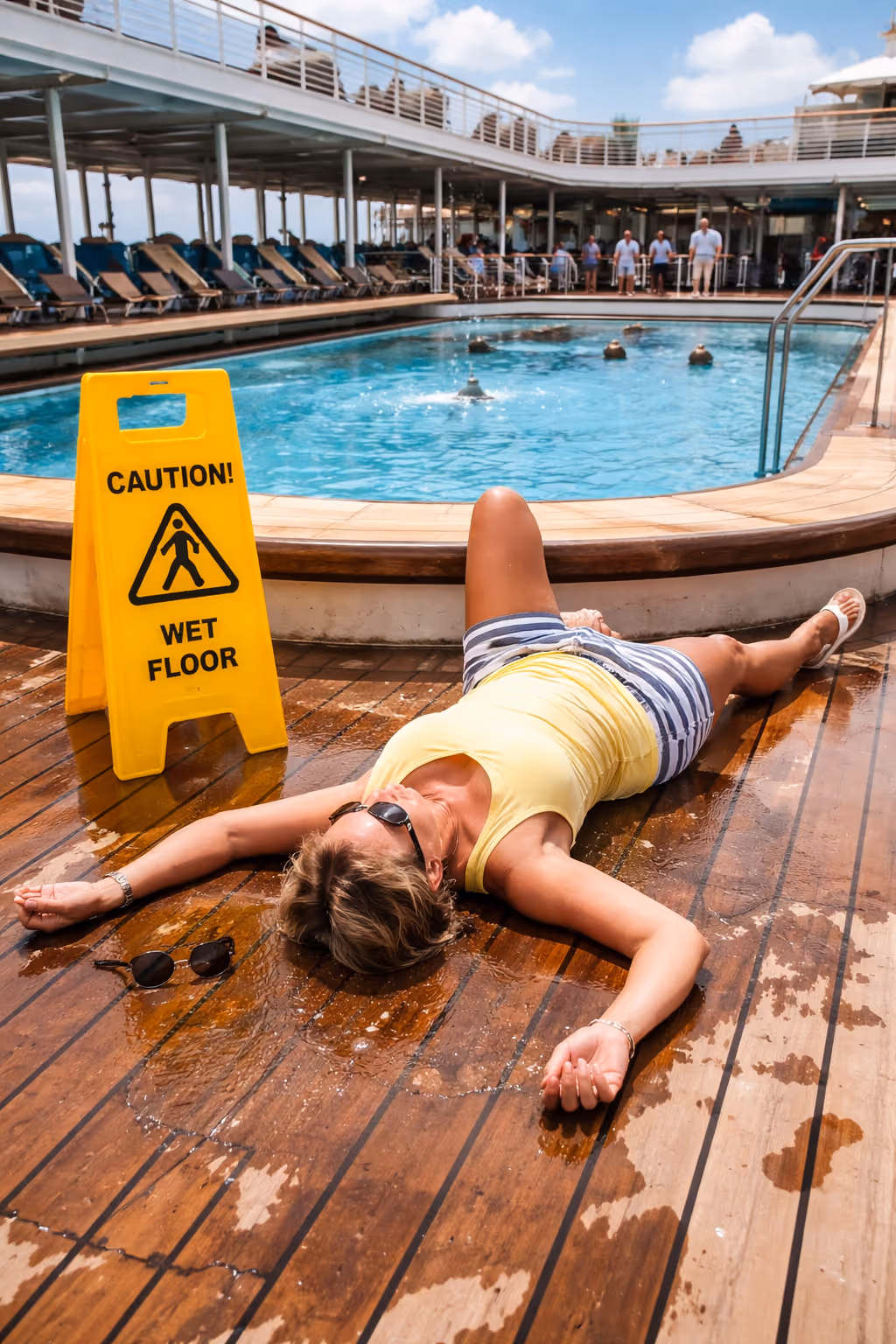 Radiance of the Seas Radiance Class cruise ship deck slip and fall hazard conditions