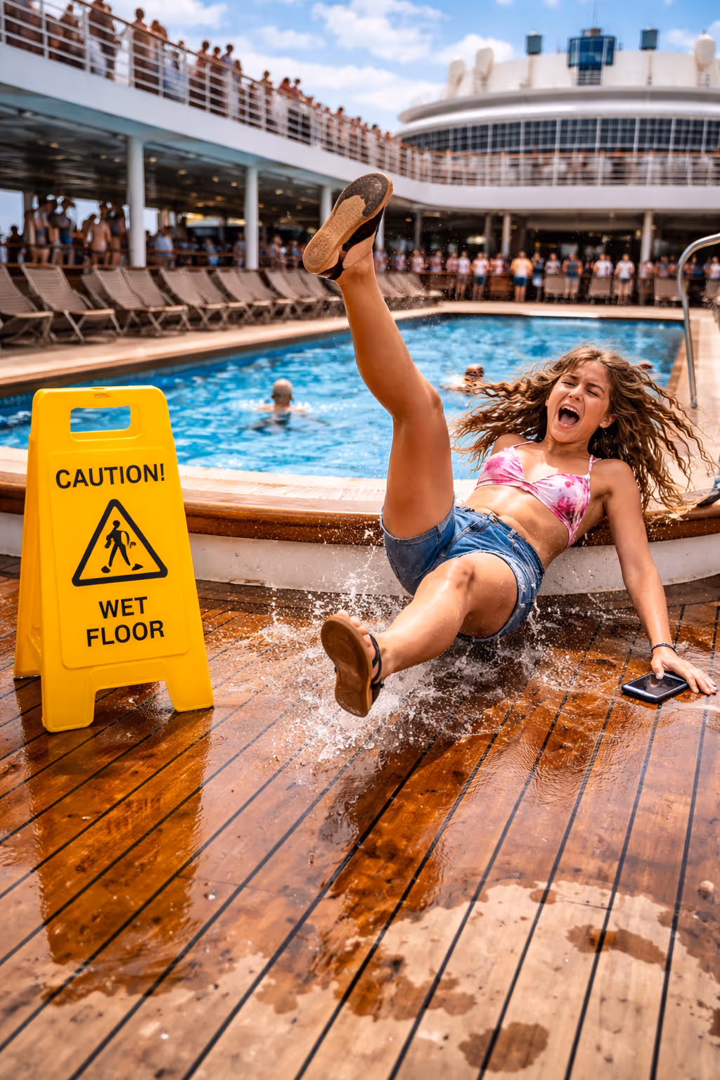 Serenade of the Seas Radiance Class cruise ship deck and passenger injury risk areas