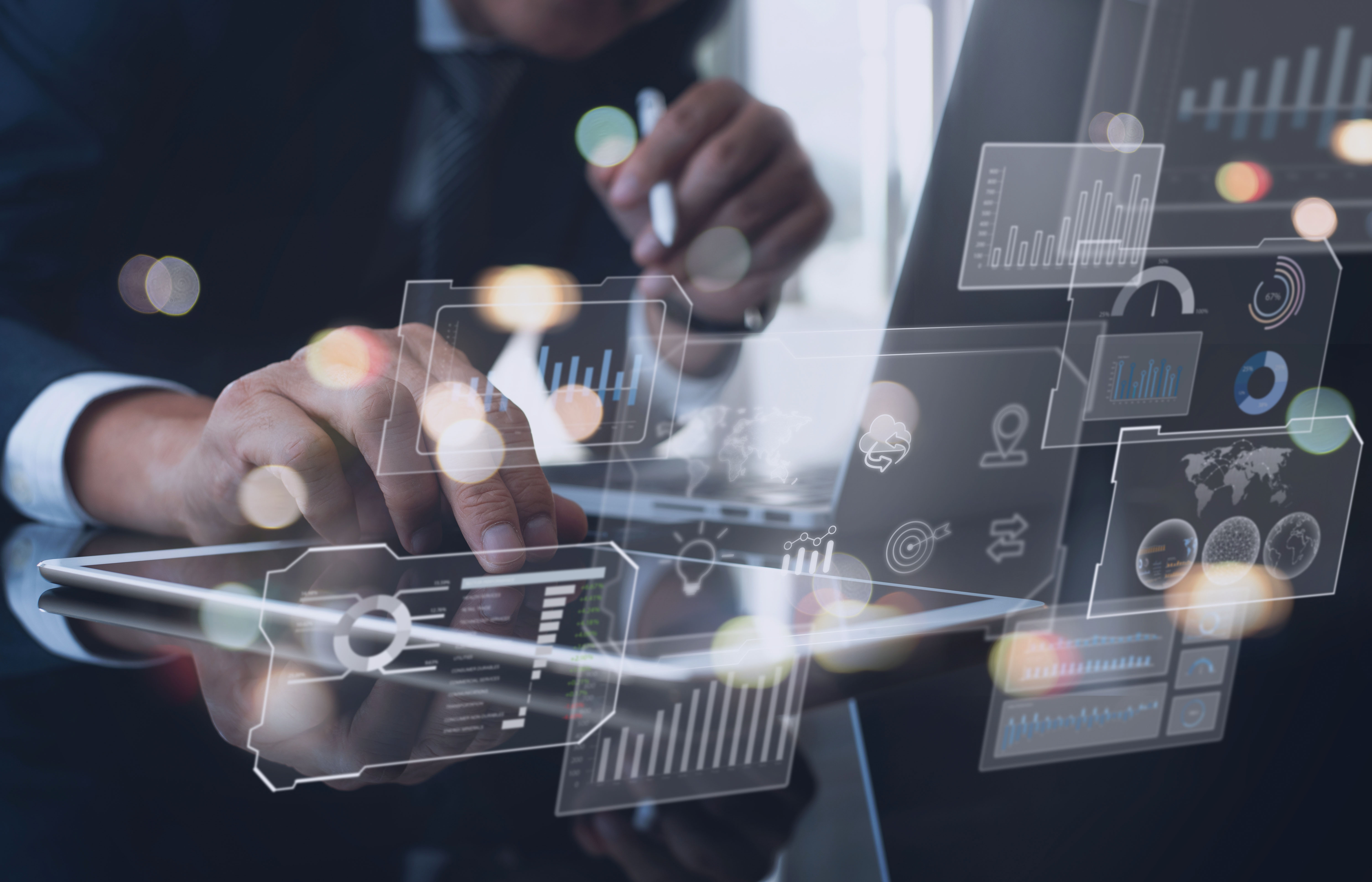 Analyst working with an AI-powered data interface