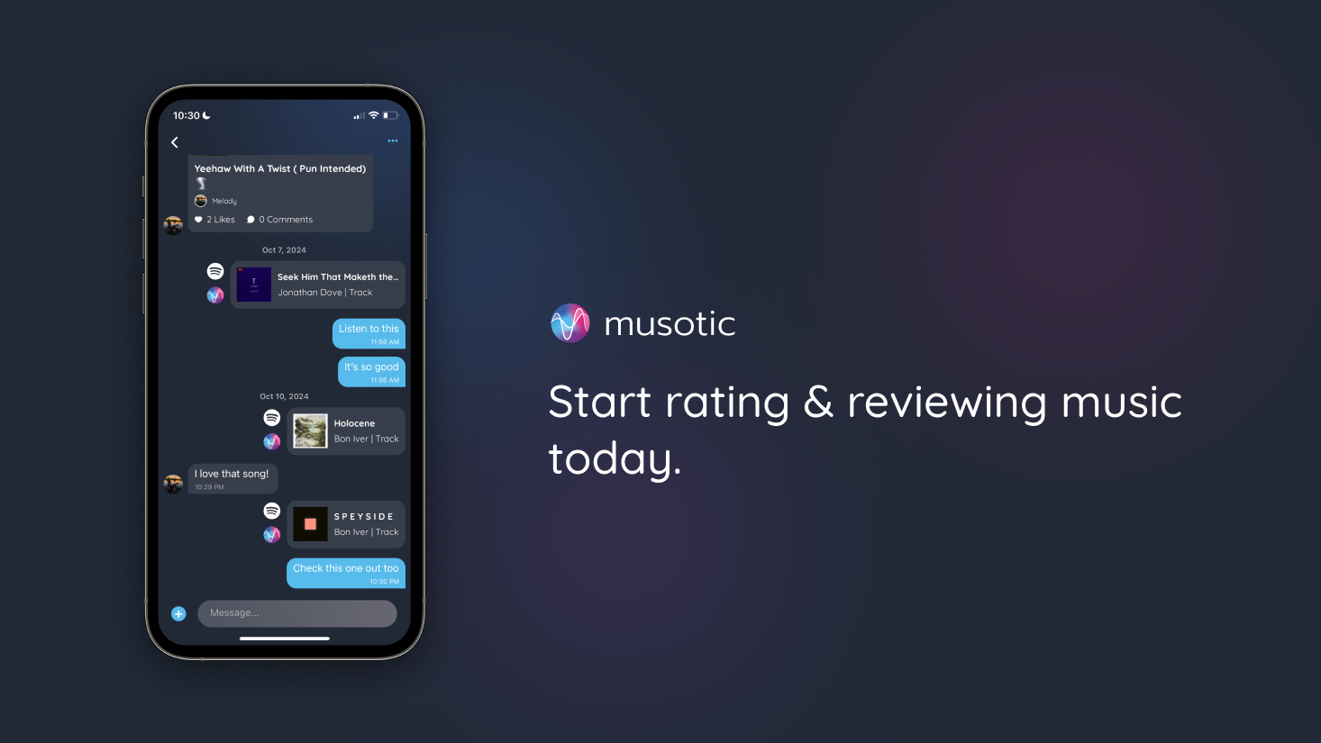 Musotic: Letterboxd for Music