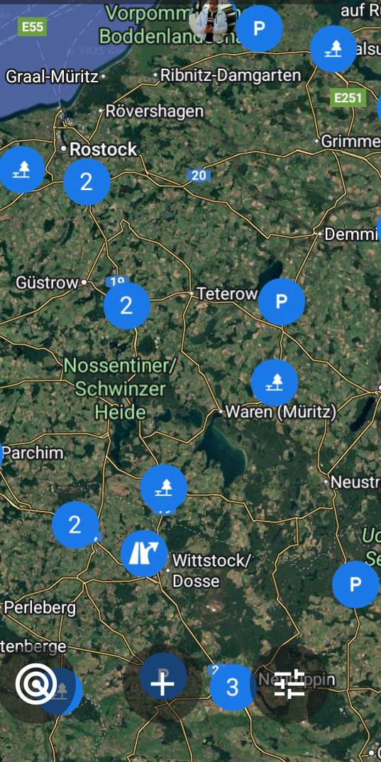 Karte LKW Navigation App von Rolleur