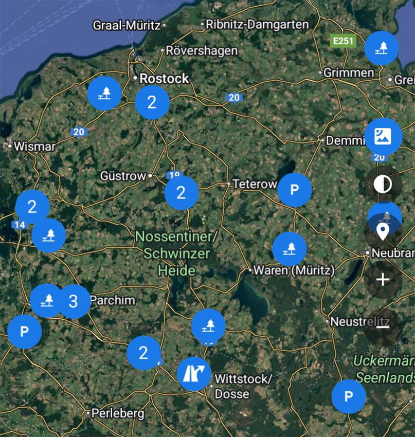 Karte LKW Navigation App von Rolleur