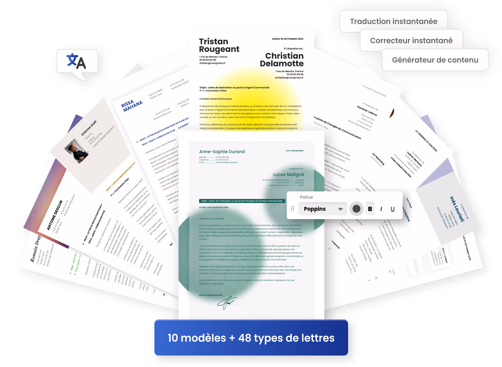 Image illustrant les multitudes de combinaisons de rédaction de lettres de motivation