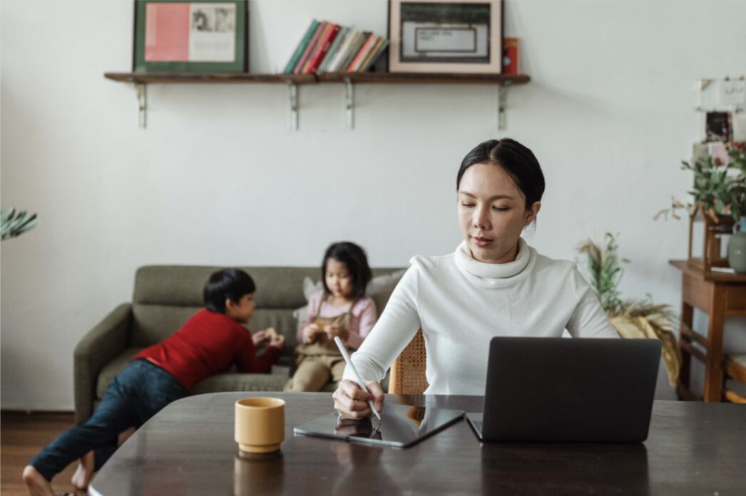 Professional working from home