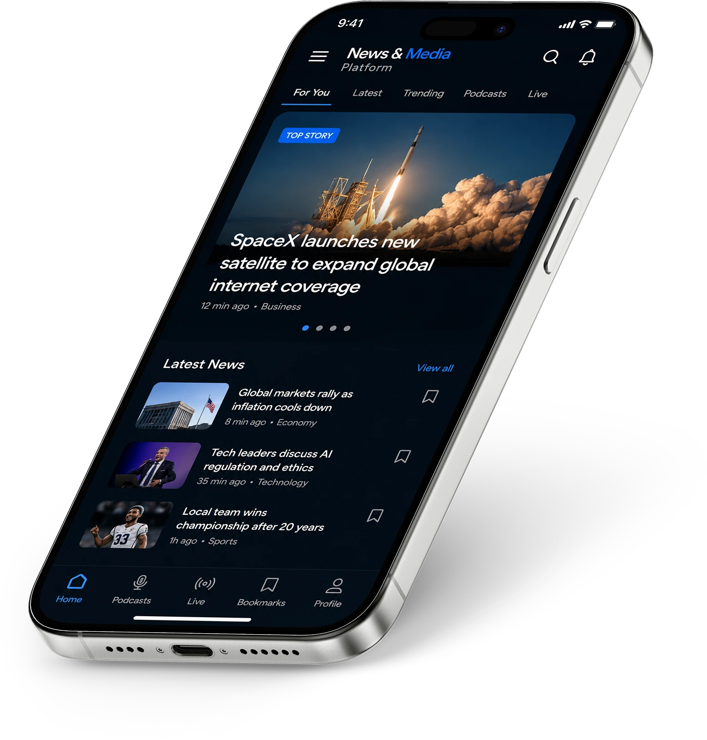 News & Media Platform Screenshot