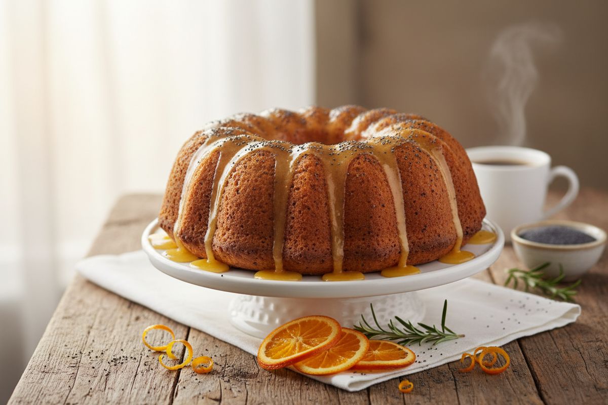 Appelsiini-unikonsiemenkakku – mehevä herkku