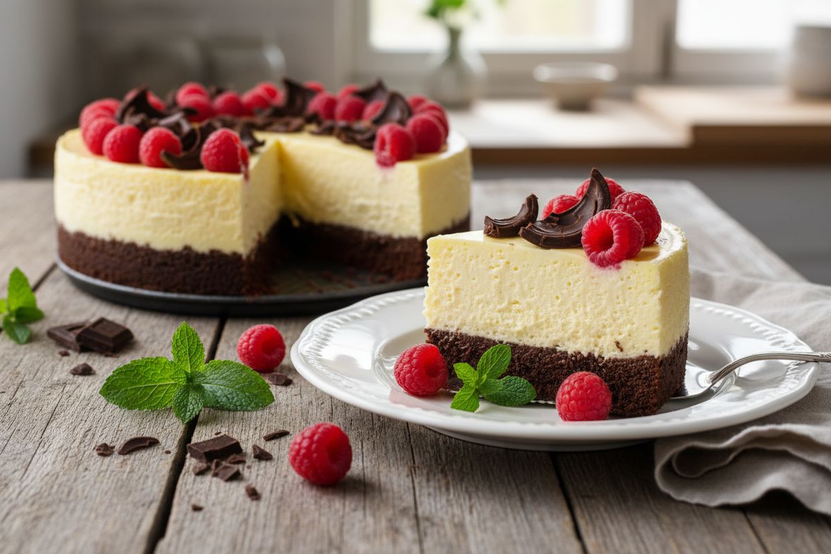 Juustokakku browniepohjalla – herkullinen kakku