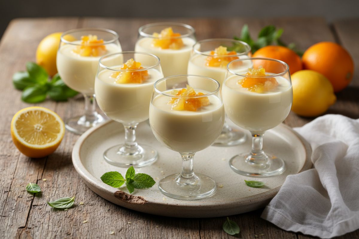 Sitruuna-ricottapannacotta – ihanan raikas jälkiruoka