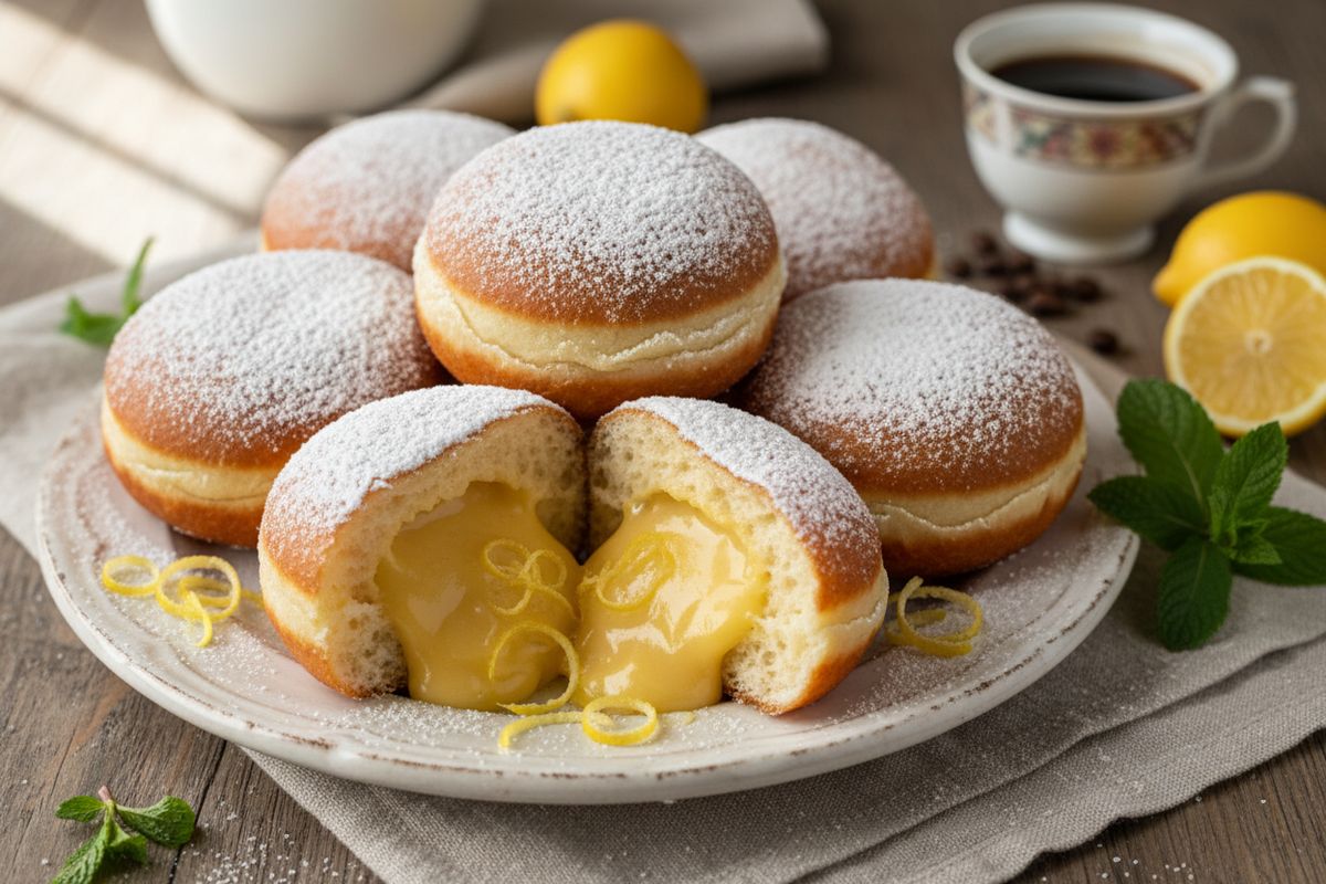 Lemon curd -täytetyt munkit | Makeatherkut.fi